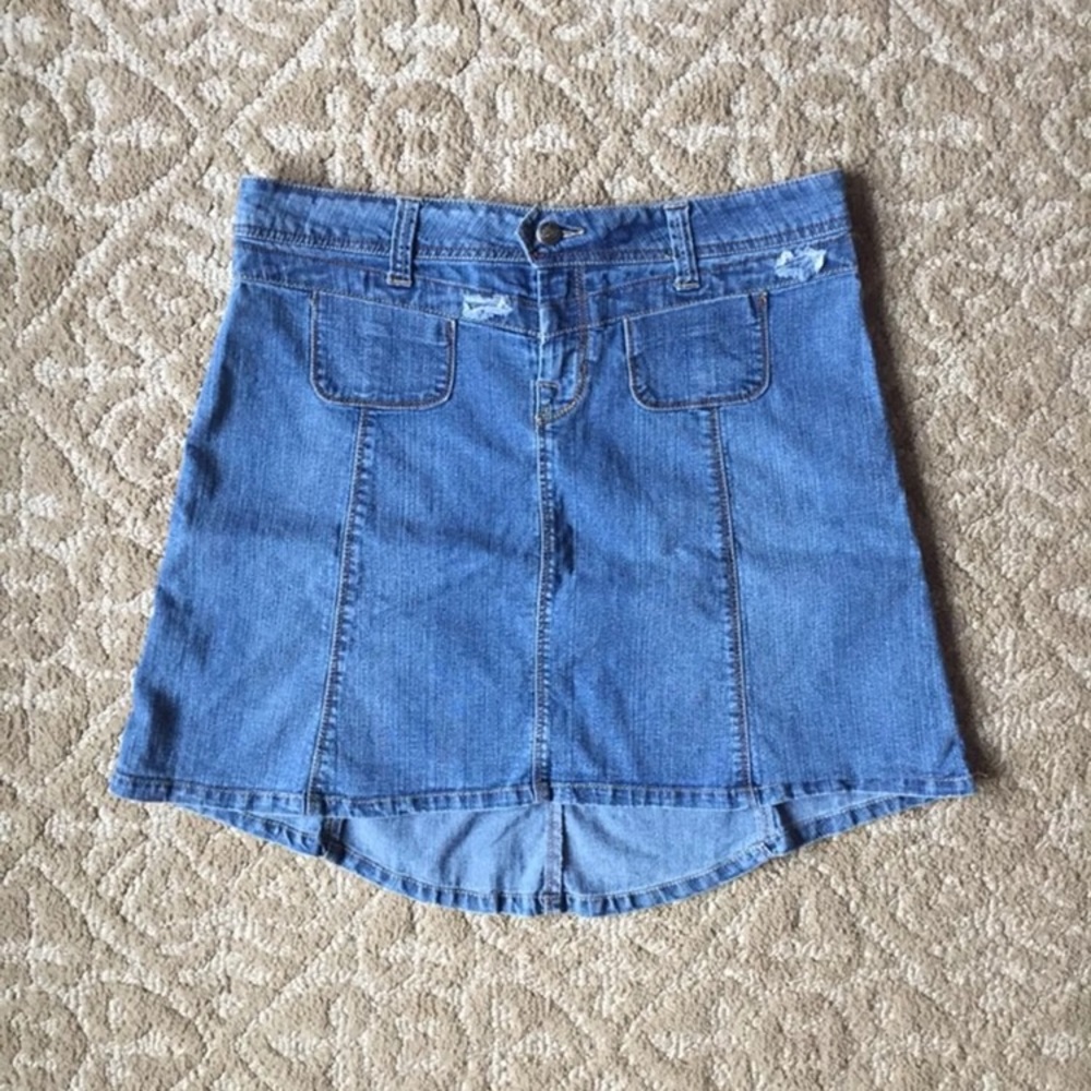 Candies Hi-Lo Denim Skirt Size 9 EUC
